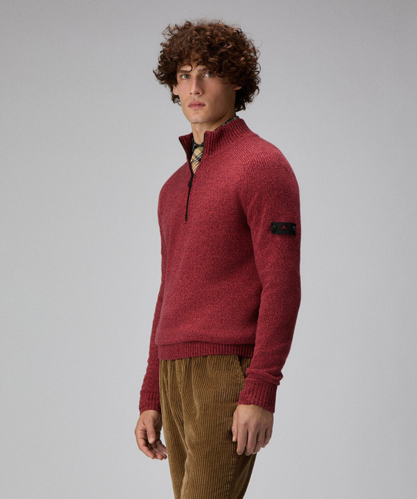 Stranded wool half-zip sweater - Peuterey