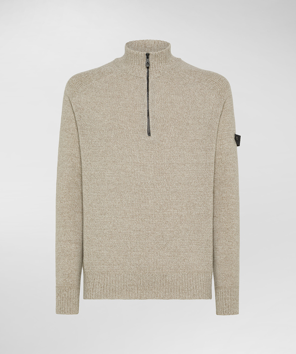Maglia moulinè con mezza zip - Peuterey