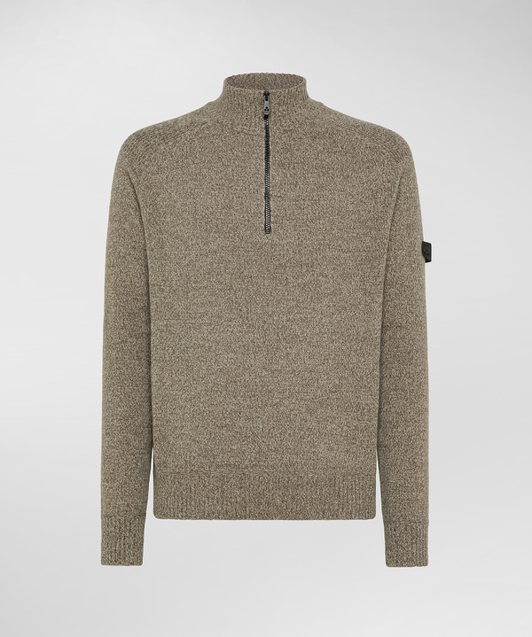 Maglia moulinè con mezza zip - Peuterey