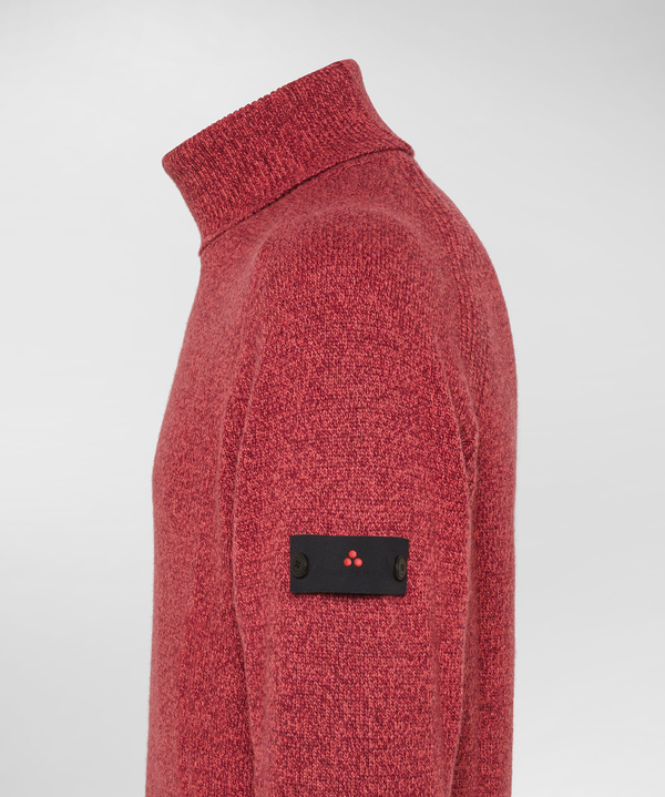 Stranded wool high-collar sweater - Peuterey