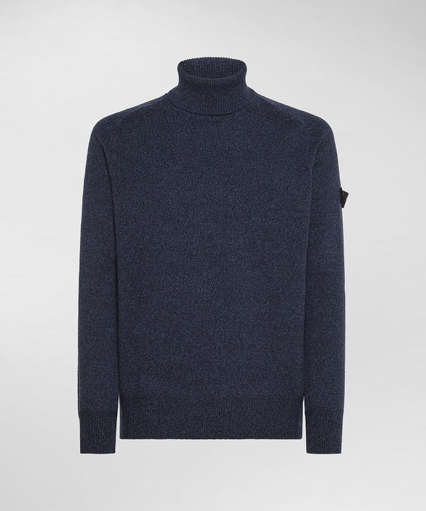 Stranded wool high-collar sweater - Peuterey