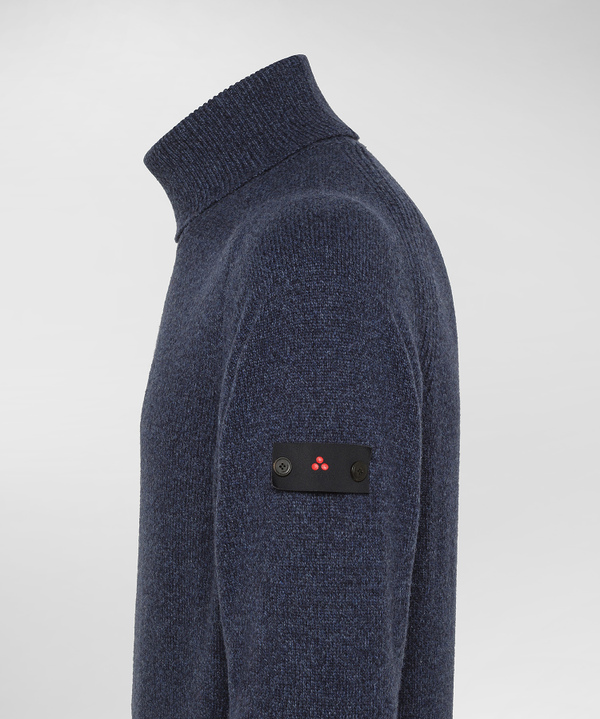 Stranded wool high-collar sweater - Peuterey