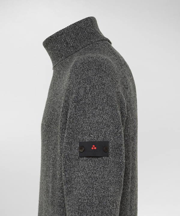 Stranded wool high-collar sweater - Peuterey