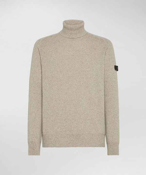 Stranded wool high-collar sweater - Peuterey