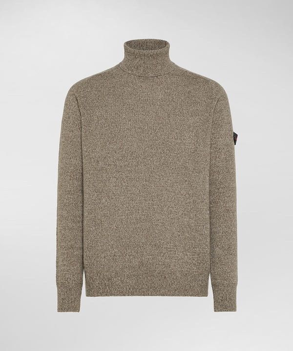 Stranded wool high-collar sweater - Peuterey