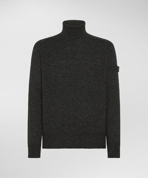 Stranded wool high-collar sweater - Peuterey