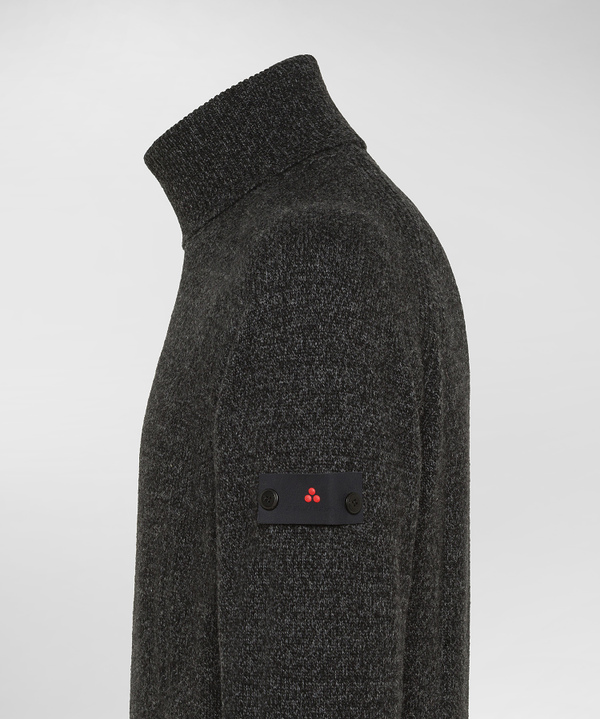 Stranded wool high-collar sweater - Peuterey