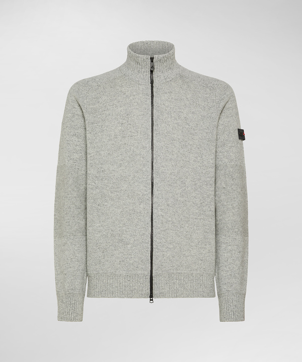 Pullover mit Reißverschluss aus Wollmouliné - Peuterey