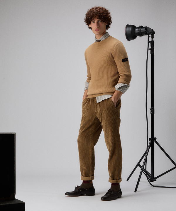 Maglia in cotone a costa inglese - Peuterey