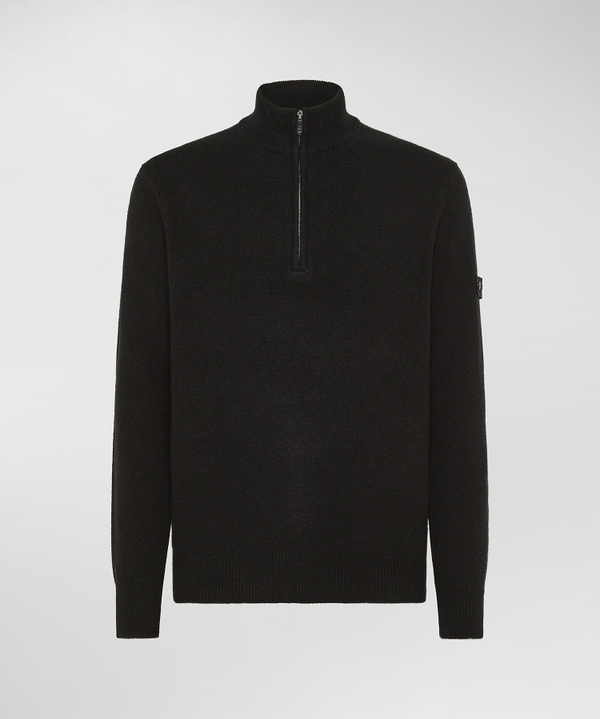 Pullover mit halbem Reißverschluss aus Yakwolle - Peuterey