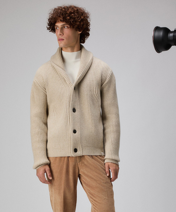 Maglione a coste con bottoni - Peuterey