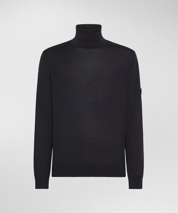 Rollkragenpullover aus einer Merinowollmischung - Peuterey