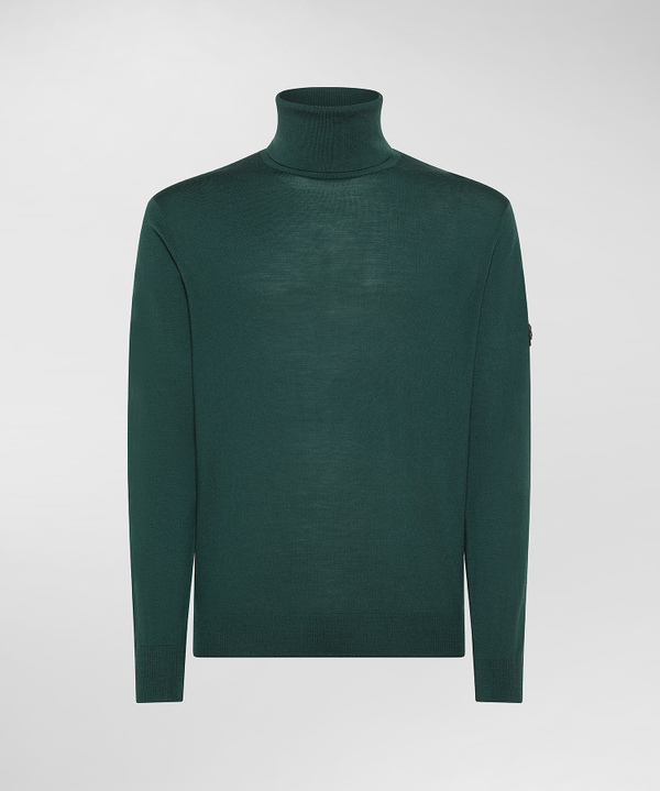 Rollkragenpullover aus einer Merinowollmischung - Peuterey