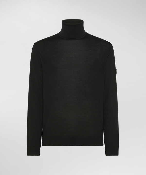 Rollkragenpullover aus einer Merinowollmischung - Peuterey