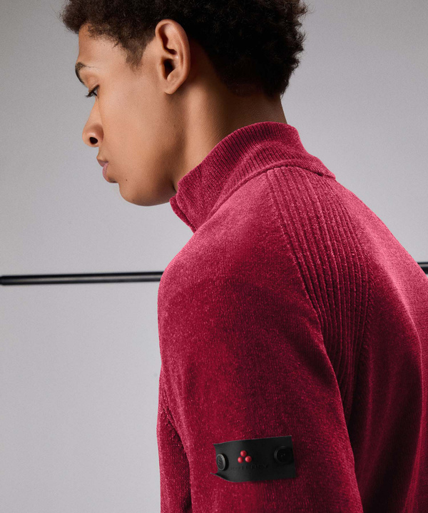 Shaved chenille half-zip sweater - Peuterey