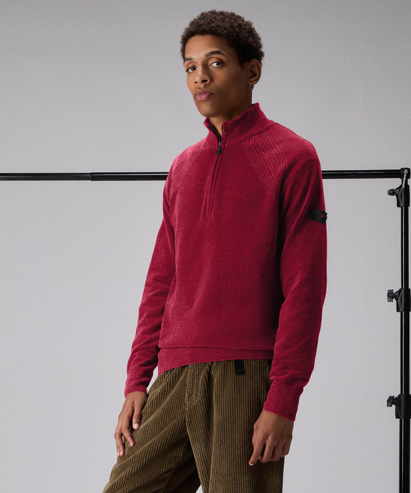 Shaved chenille half-zip sweater - Peuterey