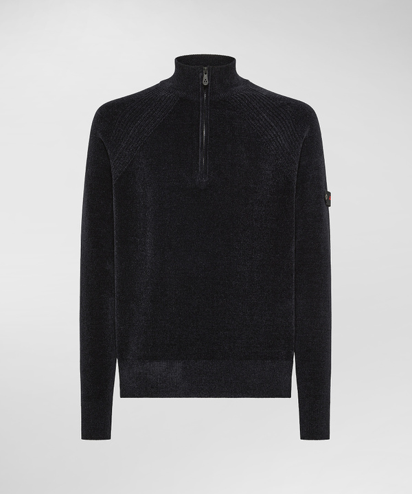 Maglia mezza zip in ciniglia rasata - Peuterey