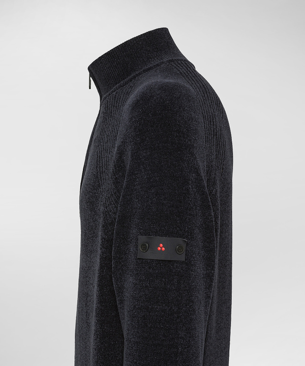 Maglia mezza zip in ciniglia rasata - Peuterey