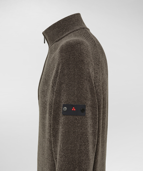 Maglia mezza zip in ciniglia rasata - Peuterey