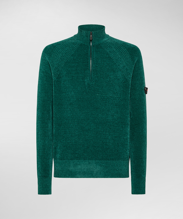 Maglia mezza zip in ciniglia rasata - Peuterey