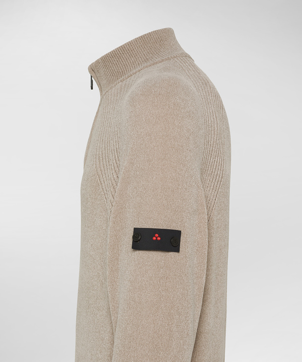Maglia mezza zip in ciniglia rasata - Peuterey