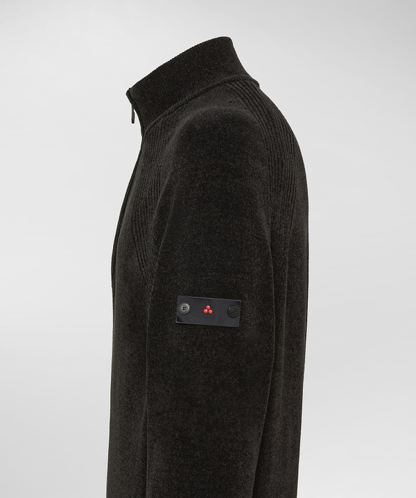 Pullover mit halbem Reißverschluss aus rasierter Chenille - Peuterey