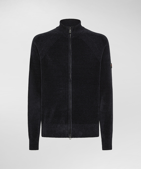 Pullover aus rasierter Chenille mit Reißverschluss - Peuterey