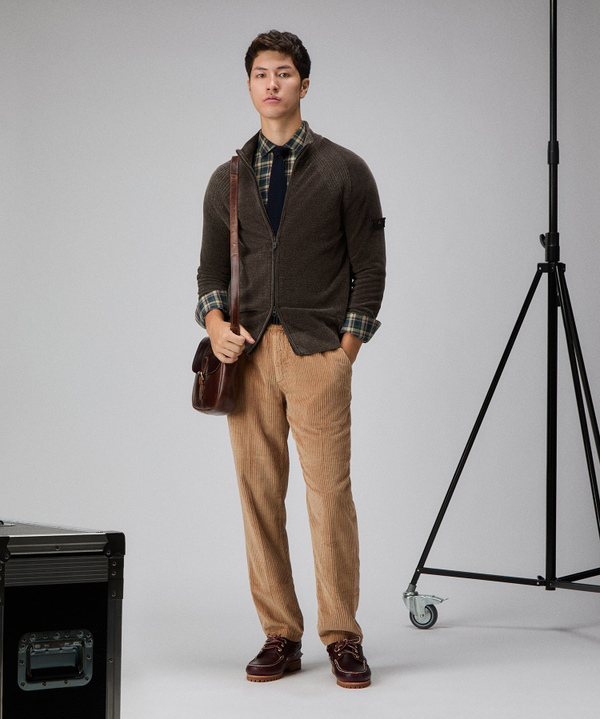 Shaved chenille sweater with zip - Peuterey