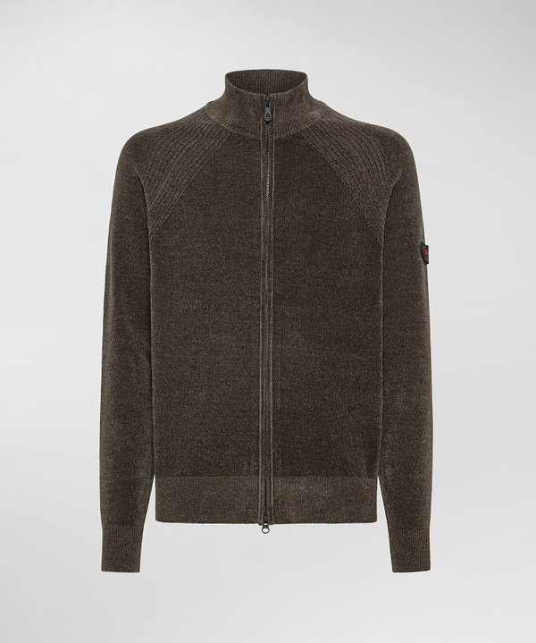 Maglia in ciniglia rasata con zip - Peuterey