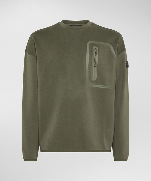 Sweatshirt aus Scuba mit Brusttasche - Peuterey