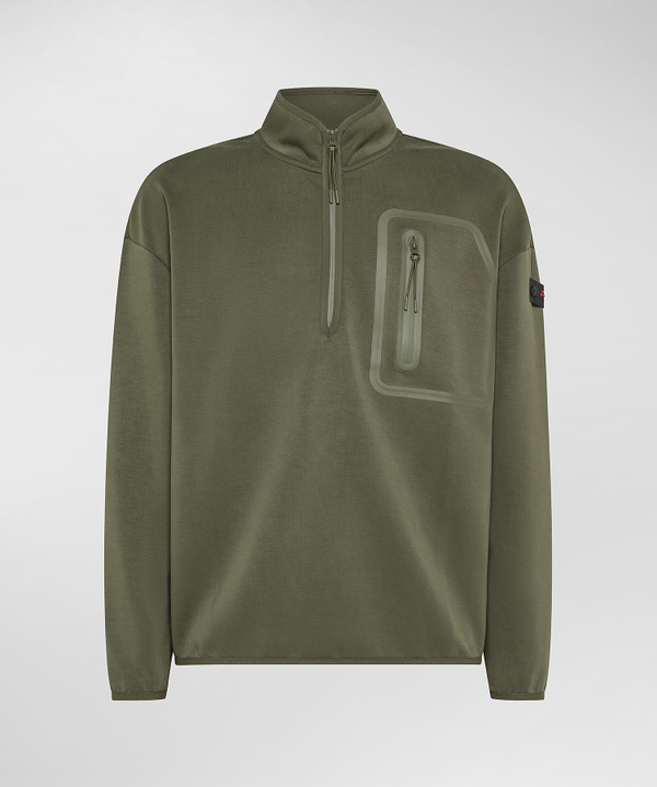 Sweatshirt aus Scuba mit halbem Reißverschluss - Peuterey