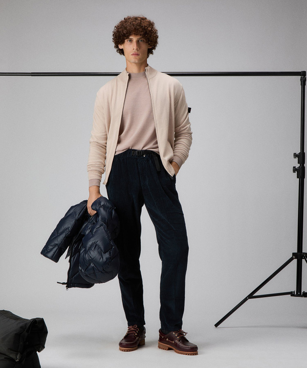 Wool and polyester blend crew-neck sweater - Peuterey