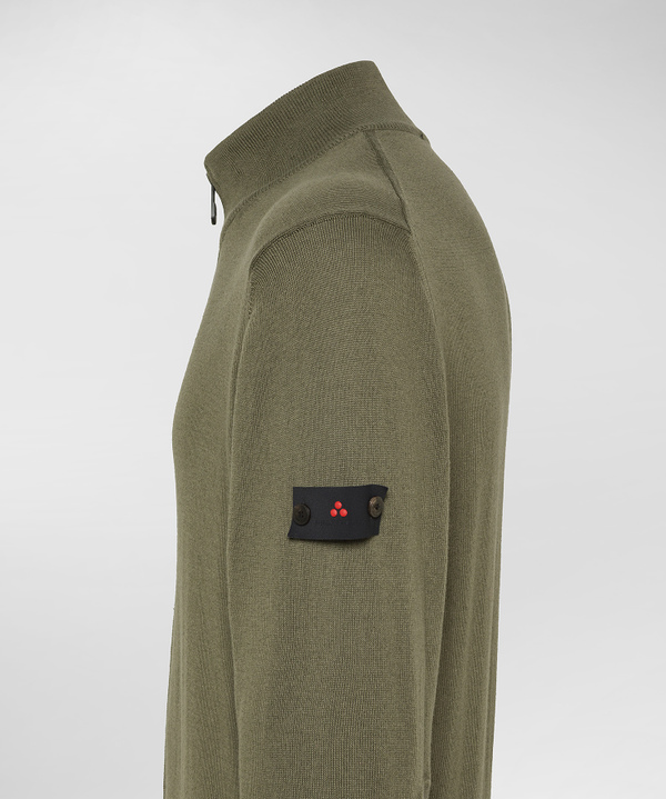 Pullover mit Rundhalsausschnitt aus einer Mischung aus Wolle und Polyester - Peuterey