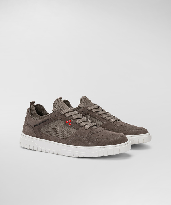 Suede and technical jersey sneakers - Peuterey