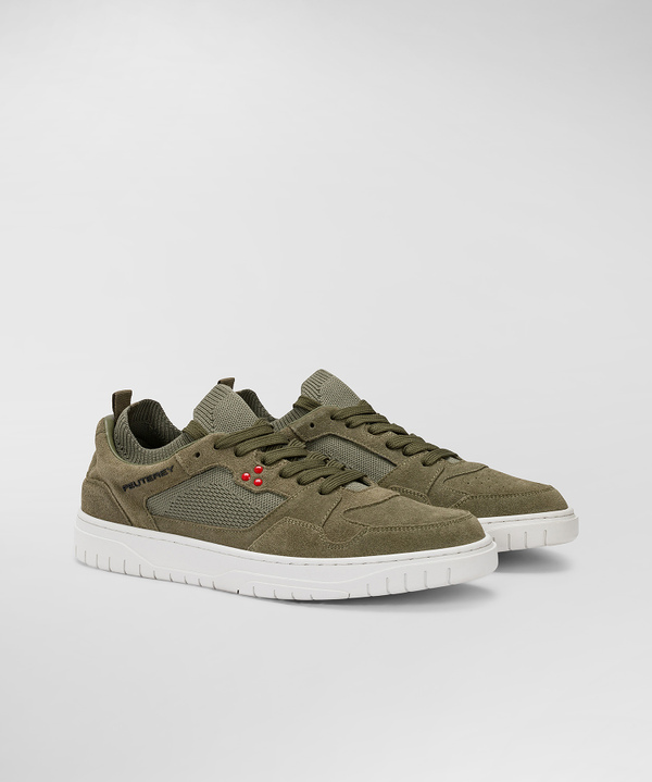 Suede and technical jersey sneakers - Peuterey