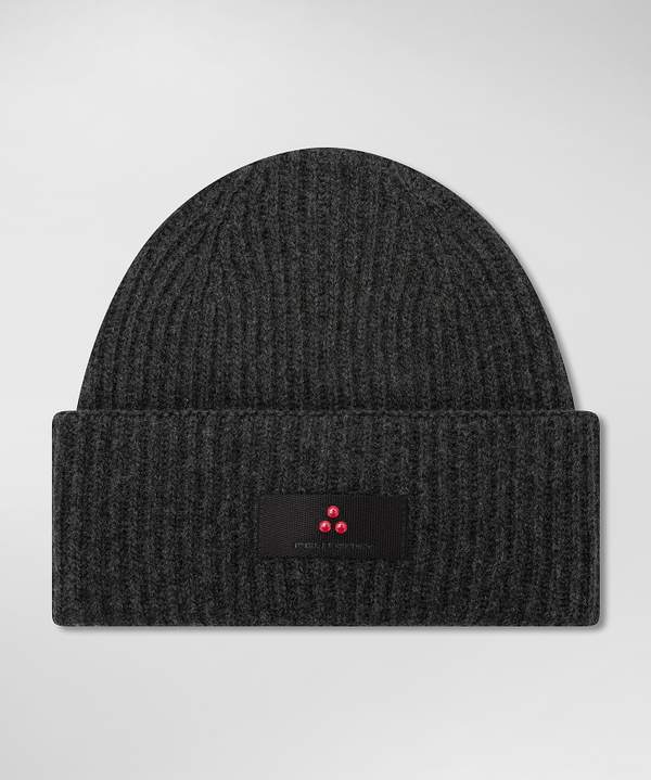 Ribbed cashmere blend hat - Peuterey