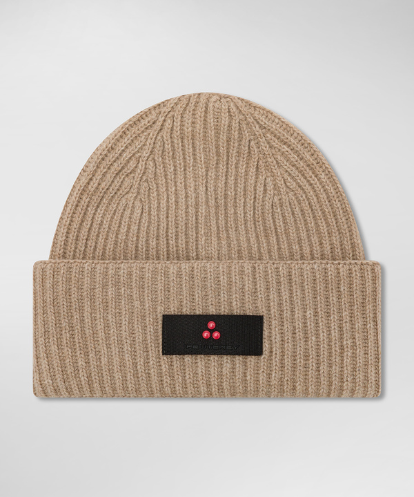 Ribbed cashmere blend hat - Peuterey