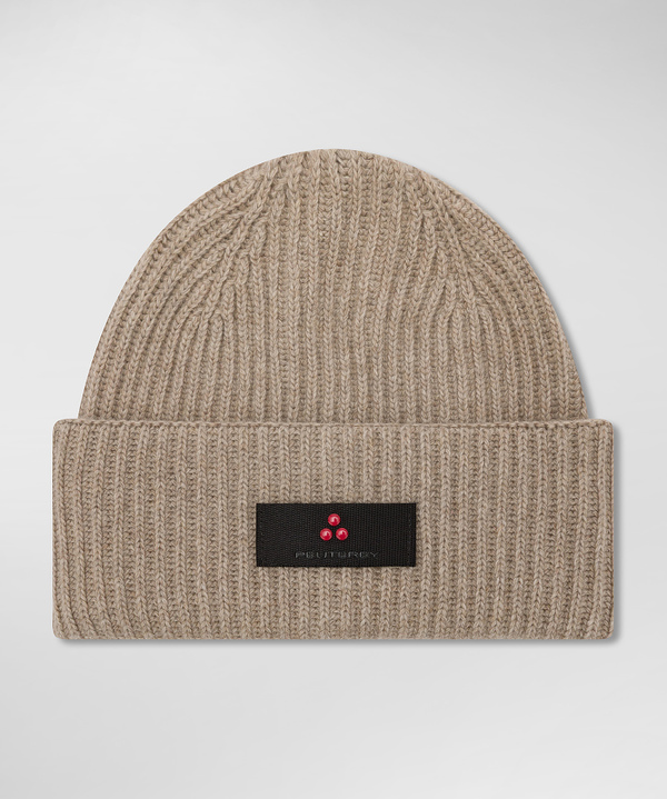 Ribbed cashmere blend hat - Peuterey