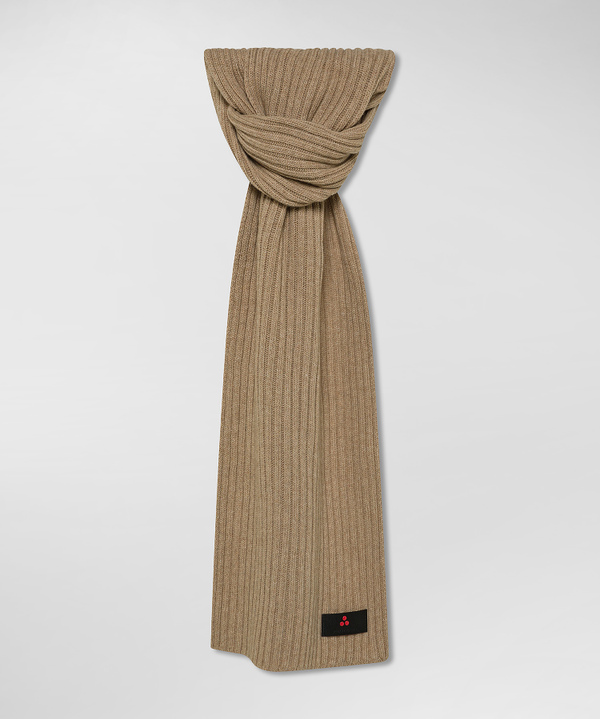 Ribbed cashmere blend scarf - Peuterey
