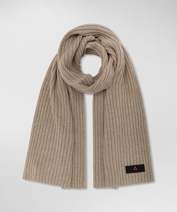 Ribbed cashmere blend scarf - Peuterey
