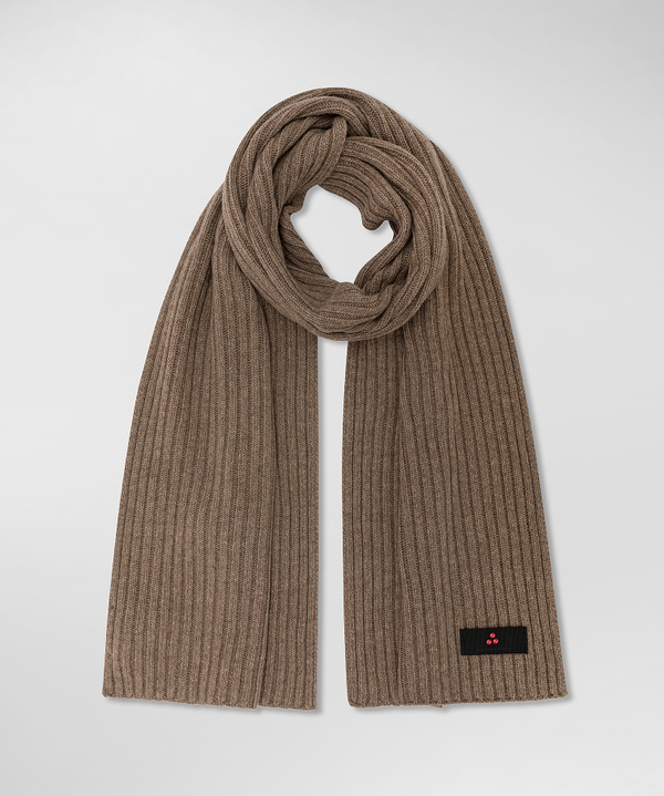 Ribbed cashmere blend scarf - Peuterey
