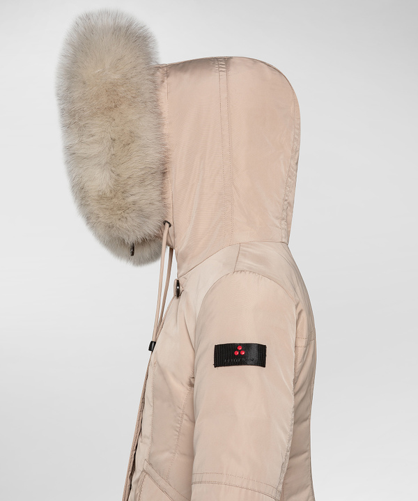 Water repellent down jacket with fur - Peuterey