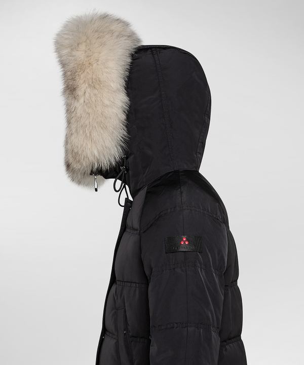 Down jacket with side zips and fur collar - Peuterey
