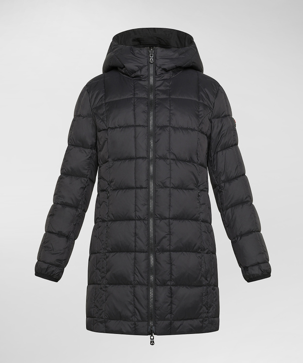 Long down jacket with patterned quilt - Peuterey