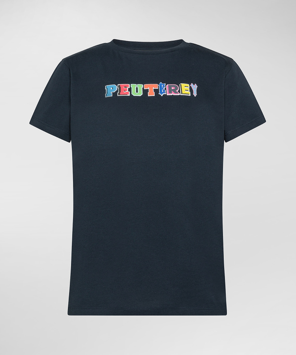 T-Shirt aus Baumwolle mit Aufdruck - Peuterey
