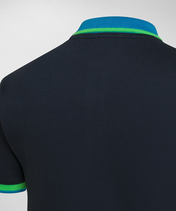 Pique polo shirt with fluorescent details - Peuterey