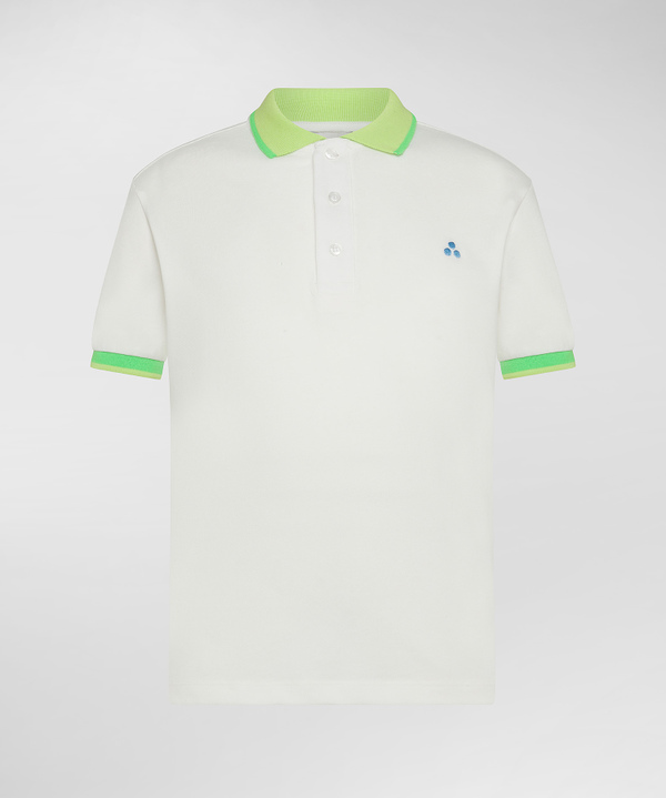 Poloshirt aus Piquet mit fluoreszierenden Details - Peuterey