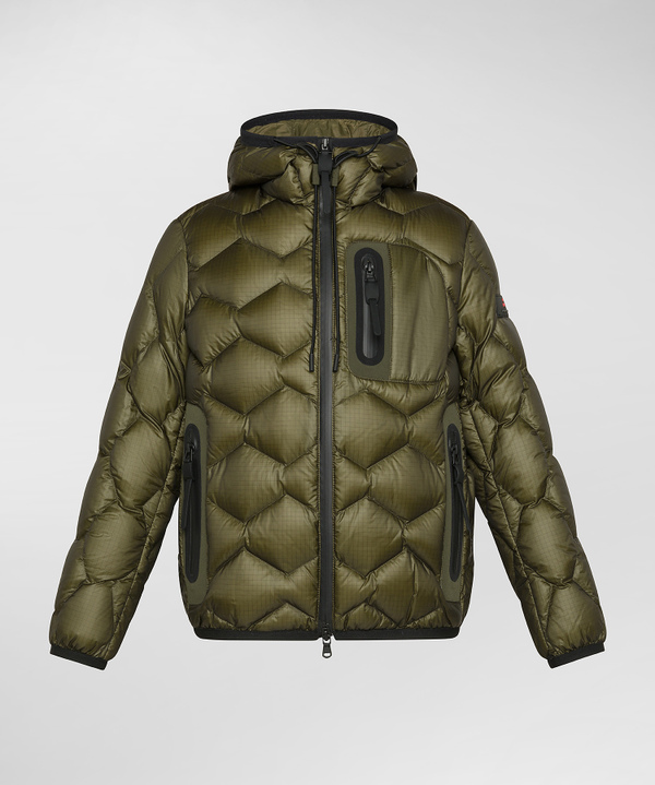 Modern Down Jacket With Geometric Quilting - Peuterey