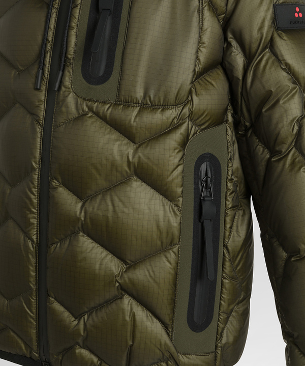 Modern Down Jacket With Geometric Quilting - Peuterey