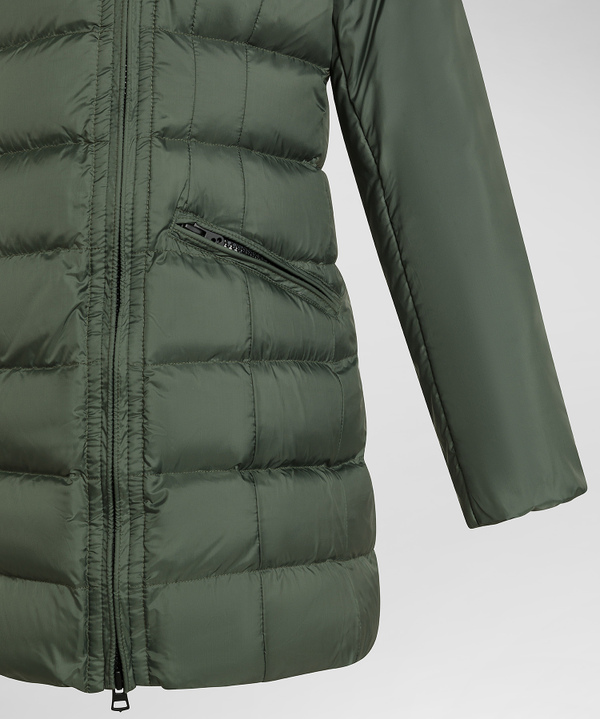 Long quilted down jacket with fur - Peuterey